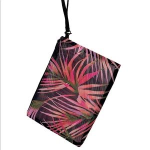 NWT Tropical Mesh clutch makeup bag pouch